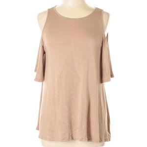 Active USA Short Sleeve Women's Cold Shoulder Top Size Large